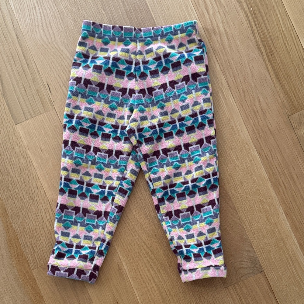Patagonia Colorful Patterned Fleece Kids Leggings